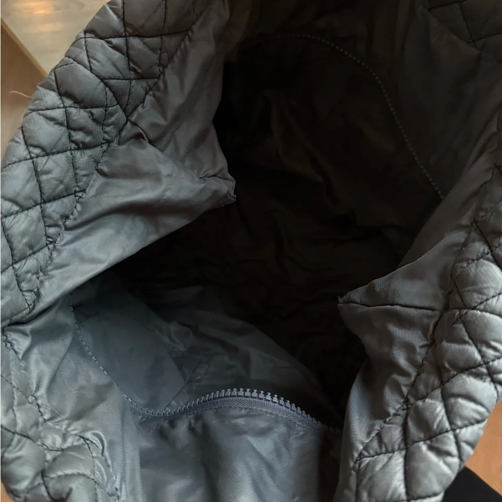 MZ Wallace Quilted Tote in Black and Olive/Gray - Picture 2 of 3